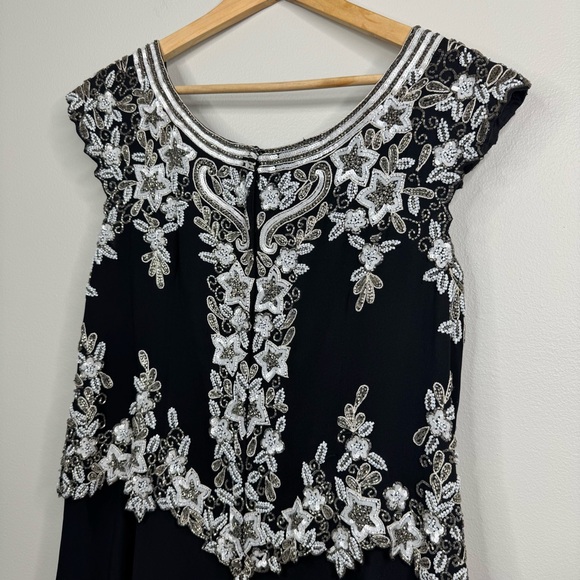 Jkara New York Beaded Embellished Cap Sleeve Long Gown 16 - Picture 8 of 12